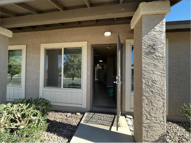 a front view of a house