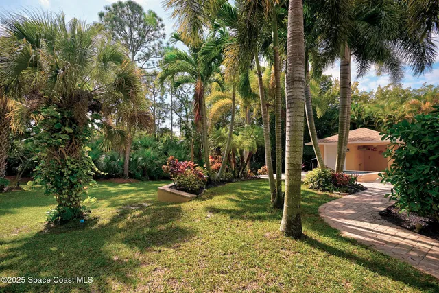 a view of yard with green space