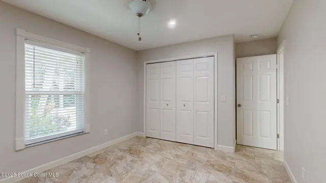 an empty room with a window