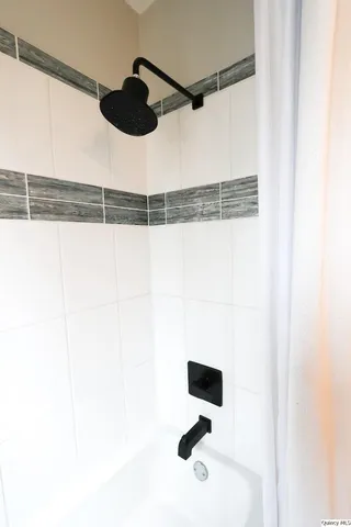a close view of a shower in kitchen