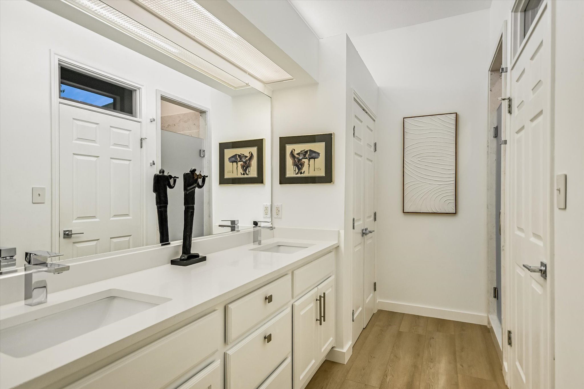 105 Stetson Circle Georgetown, TX 78633 - Photo 13 of 21 Primary bathroom features a vanity with double sinks and walk-in shower.