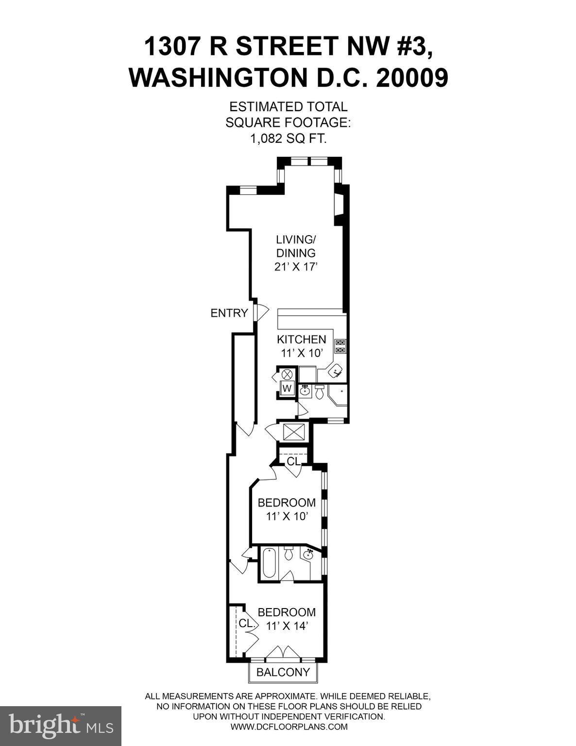 1307 R Street Northwest, Unit 3 Washington, DC 20009 - Photo 25 of 25 Floorplan