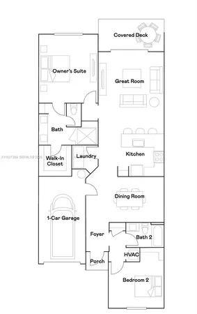 a view of a swimming pool with a chair and tables