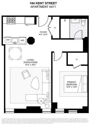 $1,175,000 | 184 Kent Avenue, Unit A411 | Williamsburg