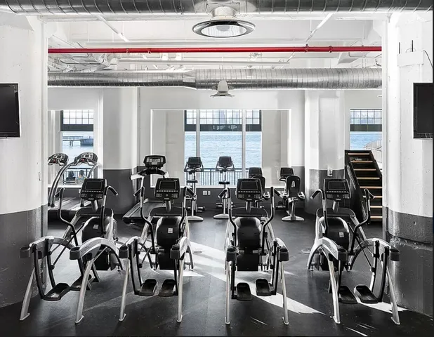 a front view of a multi story building