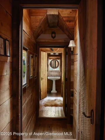 a view of a living room and a garage