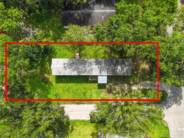 a view of a bunch of flowers and buildings