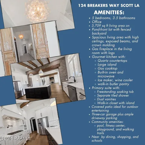 $873,000 | 124 Breakers Way, Scott, LA 70583