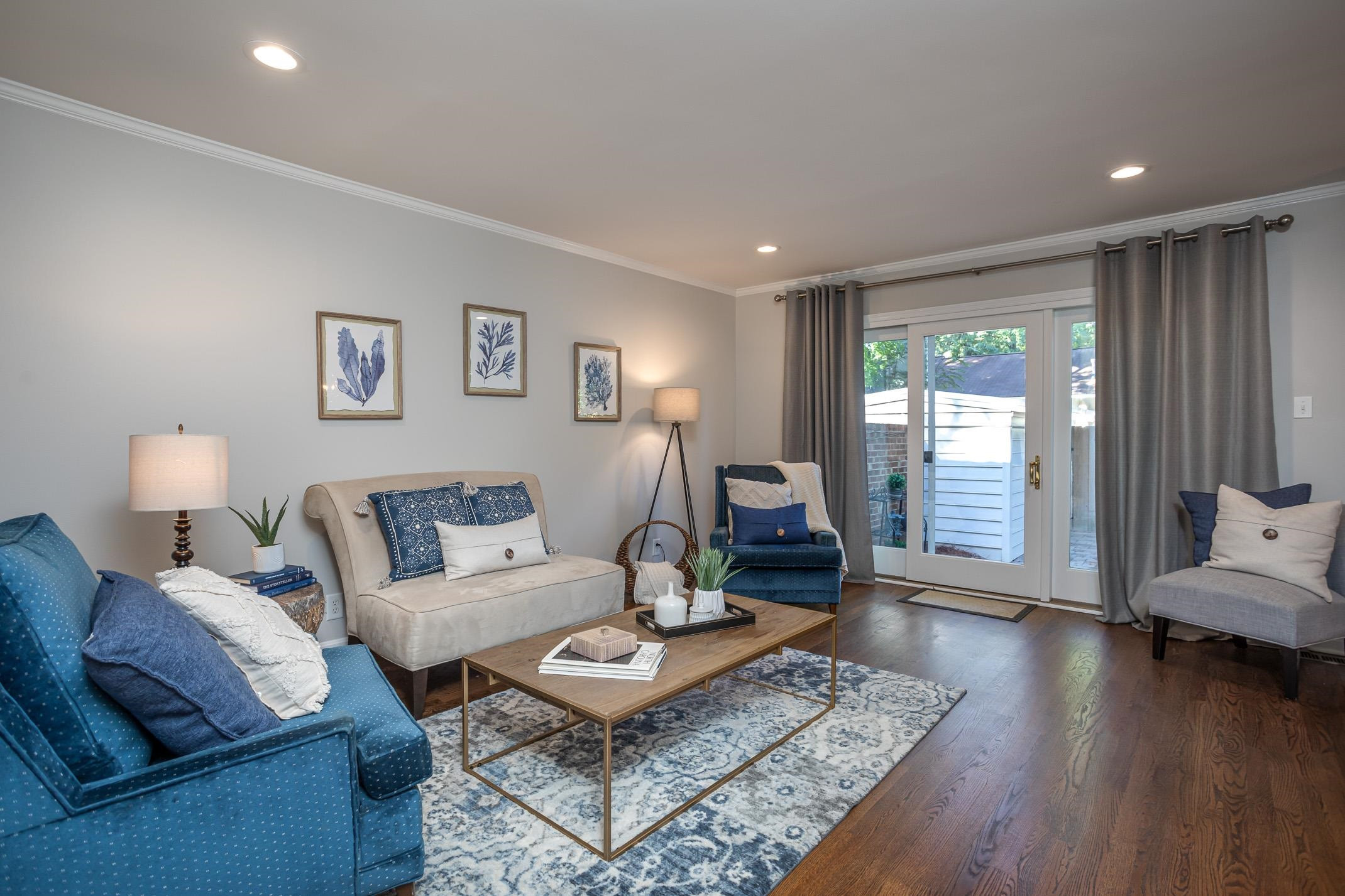 2943 Wycliff Road Raleigh, NC 27607 - Photo 3 of 31 a living room with furniture and wooden floor