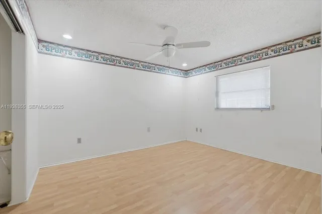 a view of a room with an empty space