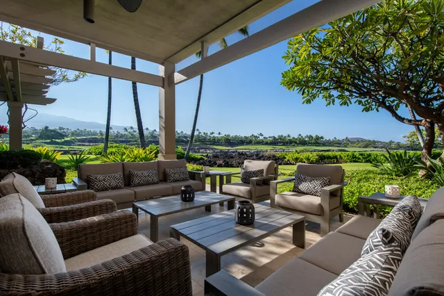 a view of outdoor space with seating area