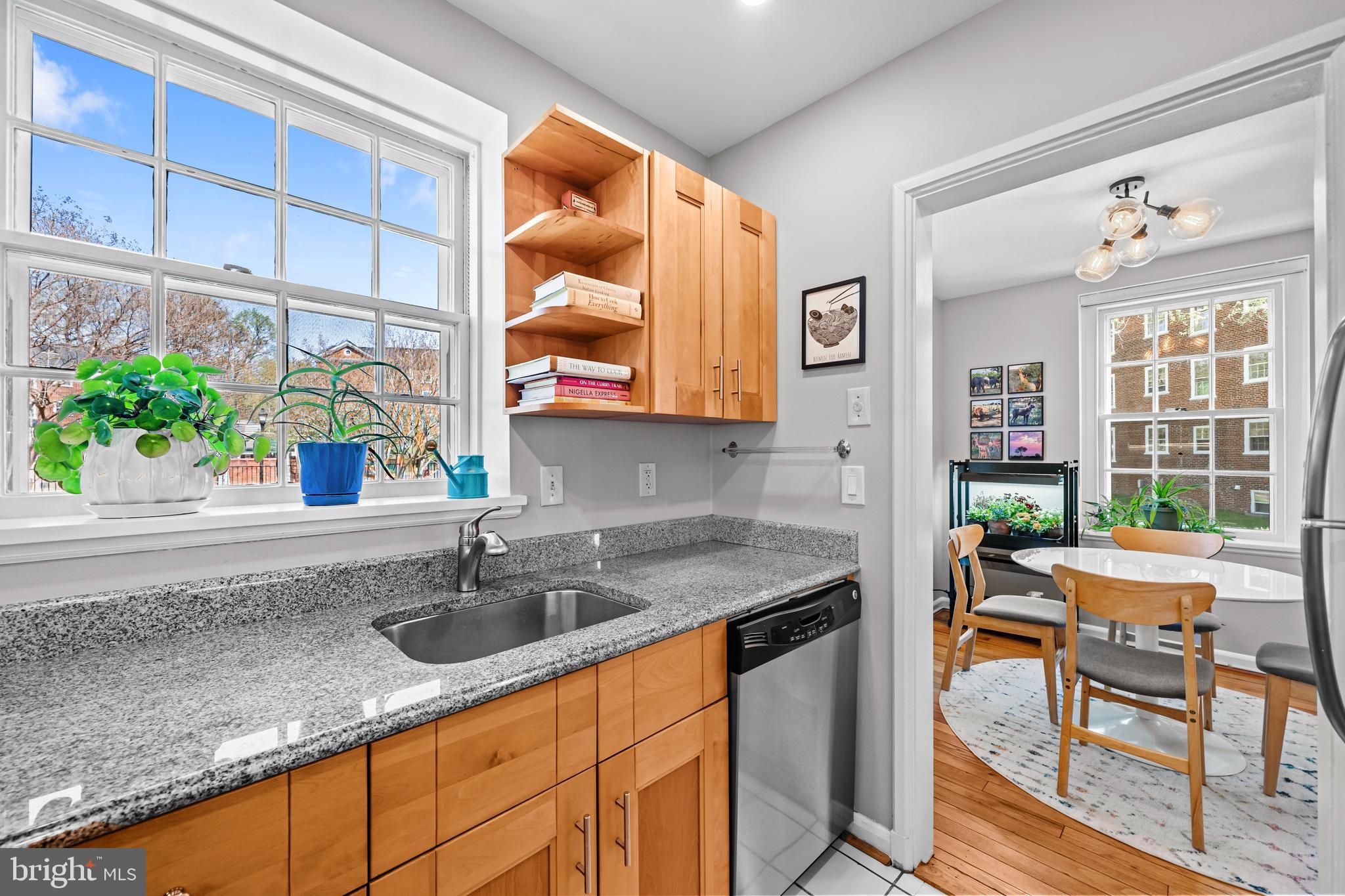 3861 Porter Street Northwest, Unit C285 Washington, DC 20016 - Photo 12 of 23 a kitchen with a sink and a window