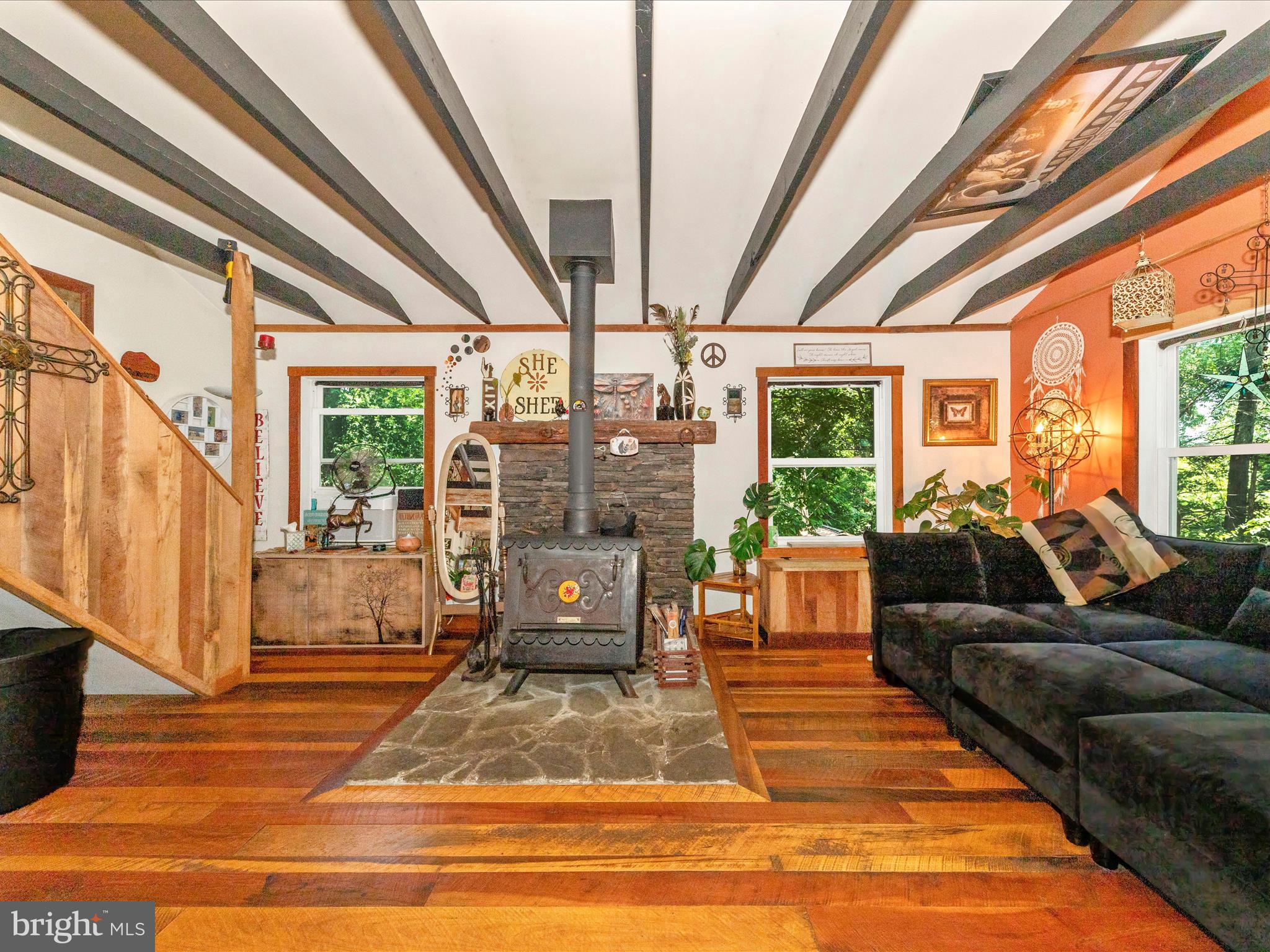 5103 Red Hill Road Keedysville, MD 21756 - Photo 21 of 78 a living room with furniture and a fireplace