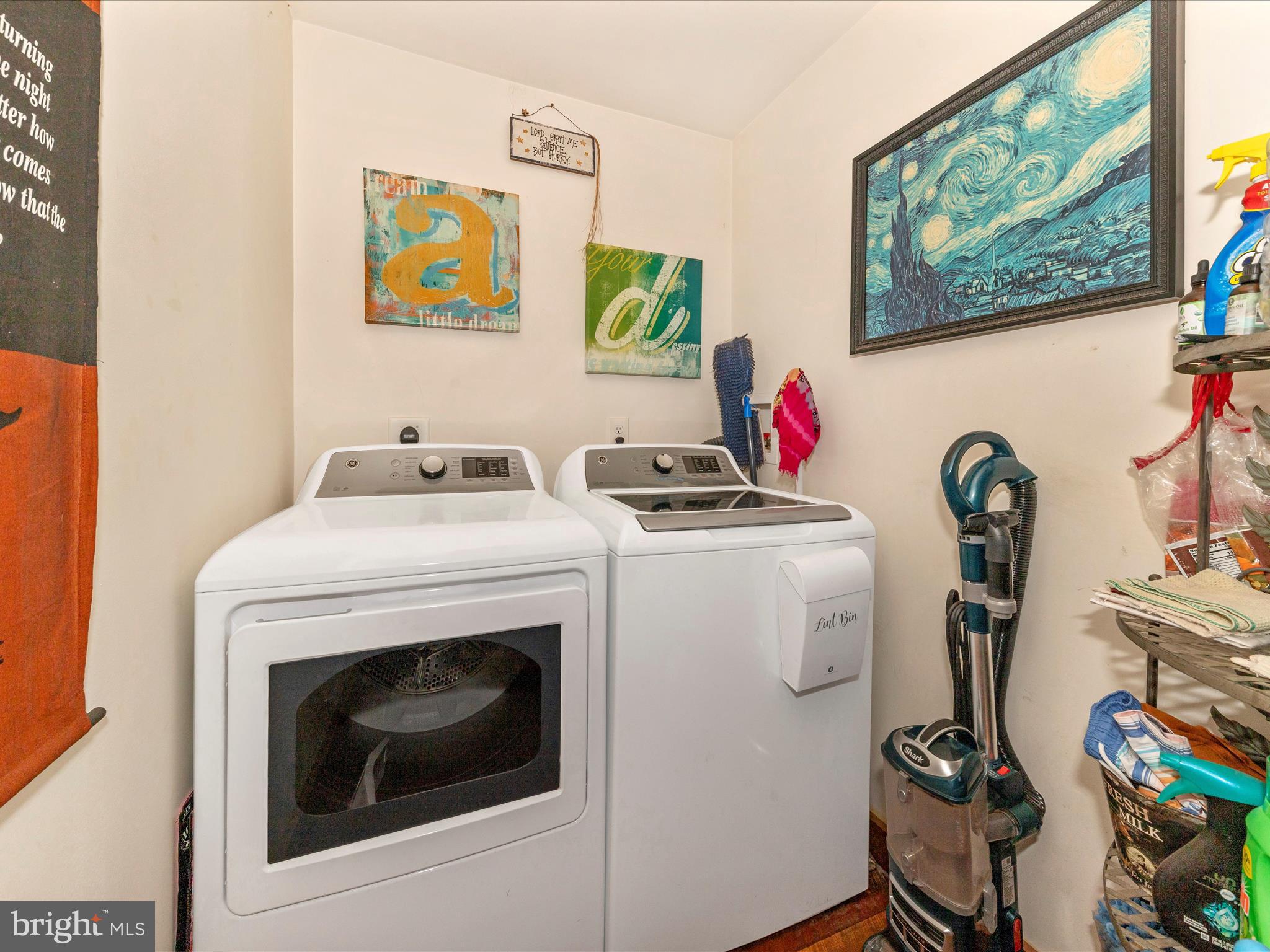 5103 Red Hill Road Keedysville, MD 21756 - Photo 28 of 78 a utility room with dryer washer and a view of living room