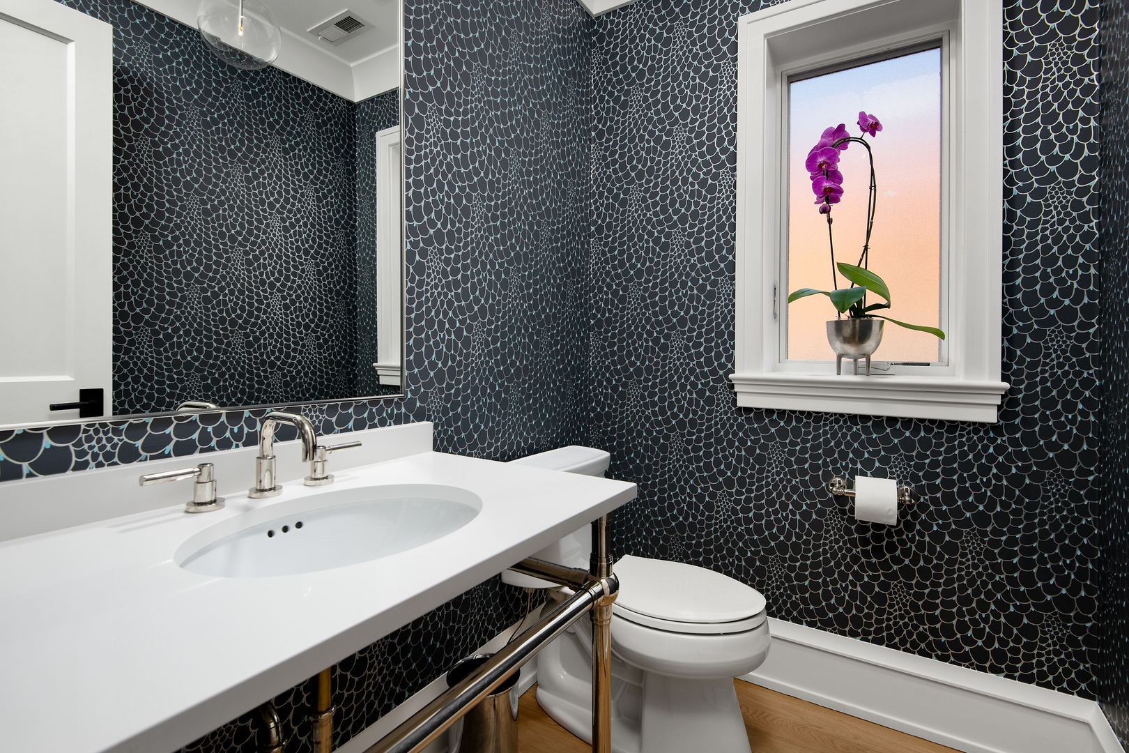 1733 North Mohawk Street, Unit 3N Chicago, IL 60614 - Photo 11 of 29 a bathroom with a sink mirror and toilet