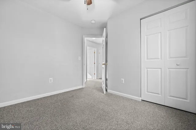 an empty room with a natural light