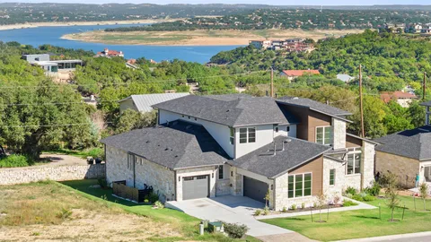 an aerial view of multiple house