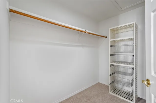 a room with walk in closet