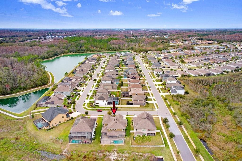 32450 Talimena Loop Wesley Chapel, FL 33543 - Photo 63 of 68 an aerial view of residential houses with outdoor space