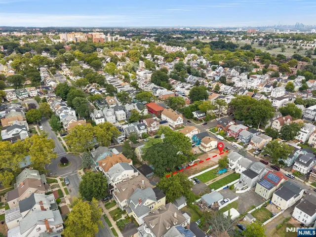 an aerial view of a city