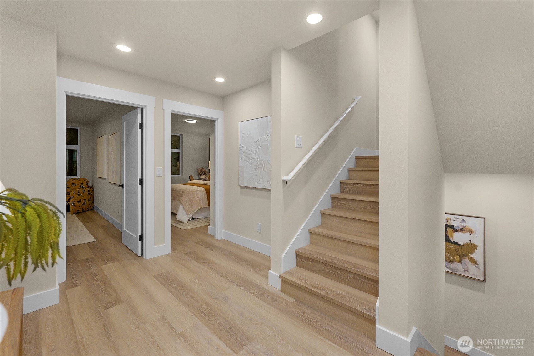 910 15th Avenue Seattle, WA 98122 - Photo 27 of 35 a view of entryway with wooden floor and stairs
