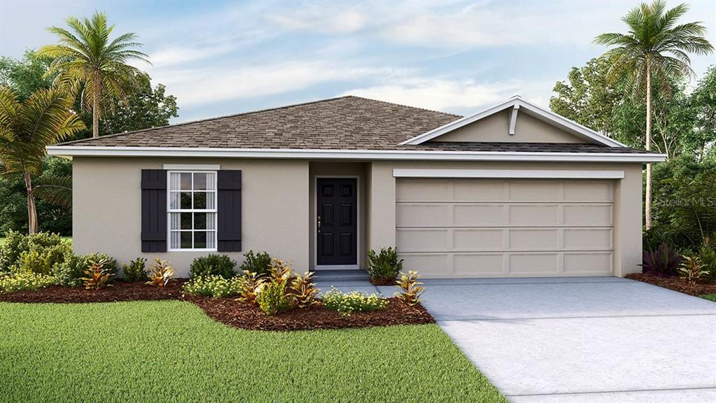 4694 Kona Circle Spring Hill, FL 34608 - Photo 1 of 29 a front view of a house with a garden and garage