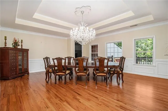 a view of a green yard