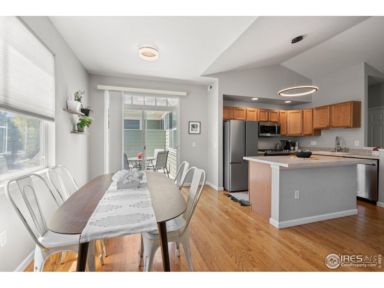 Outside deck of kitchen offers outside living/entertaining space