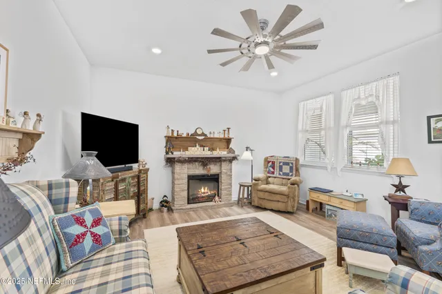a view of a garage with furniture