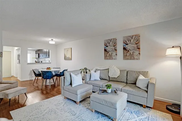 a living room with furniture and a couch