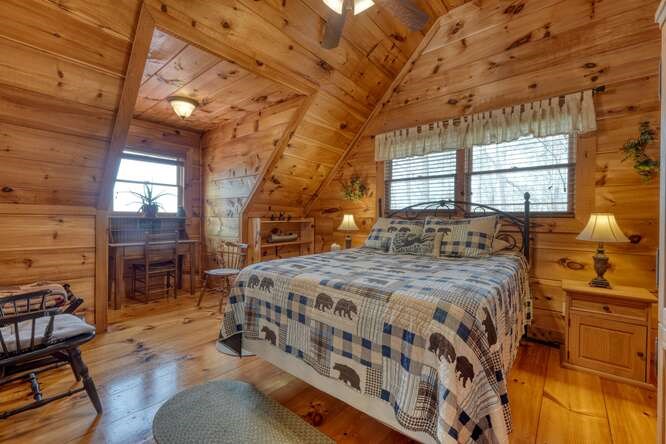 76 Channing Hollow Morganton, GA 30560 - Photo 21 of 47 a bedroom with a bed next to a window