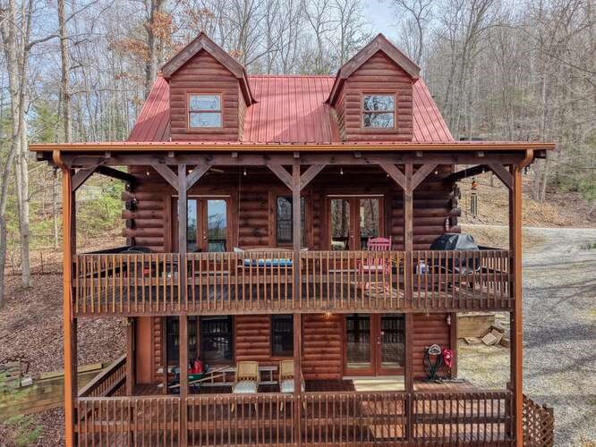 76 Channing Hollow Morganton, GA 30560 - Photo 3 of 47 a view of a house with a balcony