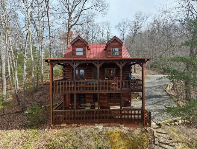 76 Channing Hollow Morganton, GA 30560 - Photo 43 of 47 a view of a house with a fence