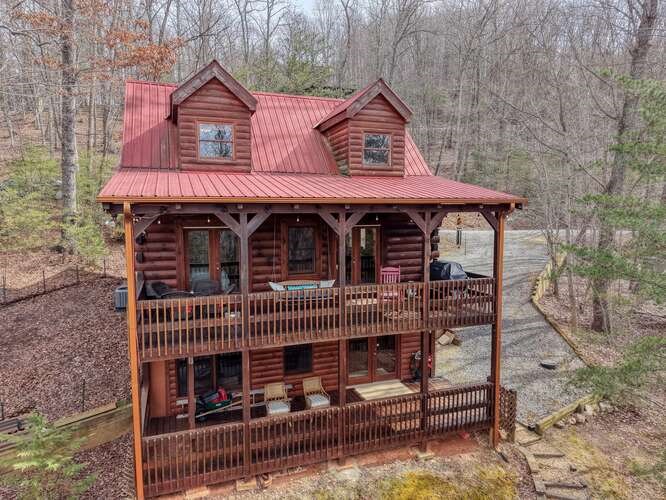 76 Channing Hollow Morganton, GA 30560 - Photo 44 of 47 front view of a house with a small yard