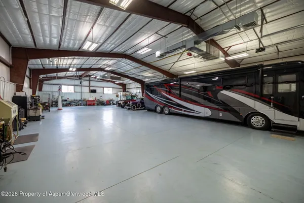 a car in garage