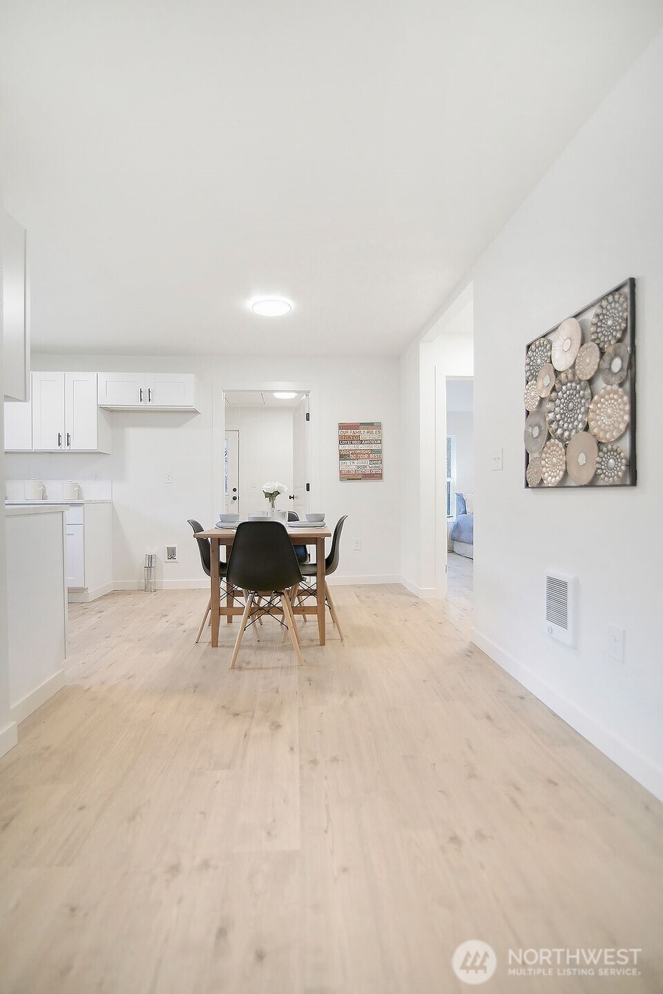 251 Swofford Road Mossyrock, WA 98564 - Photo 14 of 38 a living room with furniture a dining table and kitchen view