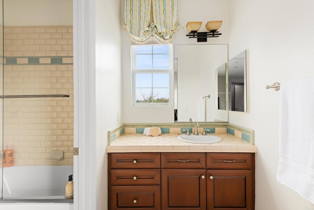 2541 Muirfields Drive Carlsbad, CA 92009 - Photo 34 of 58 a bathroom with a sink and a mirror