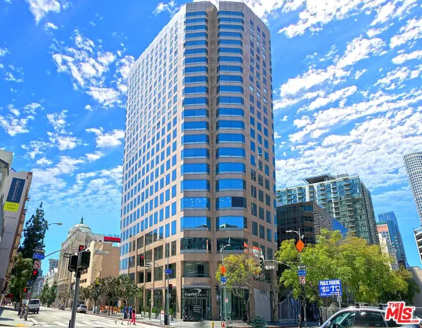 a front view of a multi story building