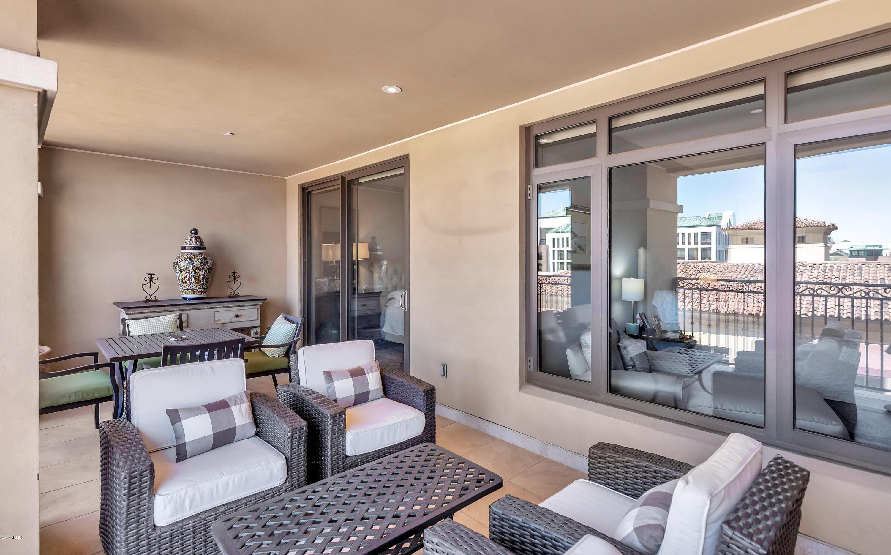 7181 East Camelback Road, Unit 502 Scottsdale, AZ 85251 - Photo 24 of 47 Patio Looking Into Residence