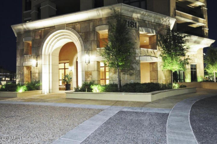 7181 East Camelback Road, Unit 502 Scottsdale, AZ 85251 - Photo 45 of 47 Entrance At Evening