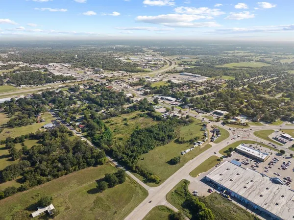 an aerial view of a city