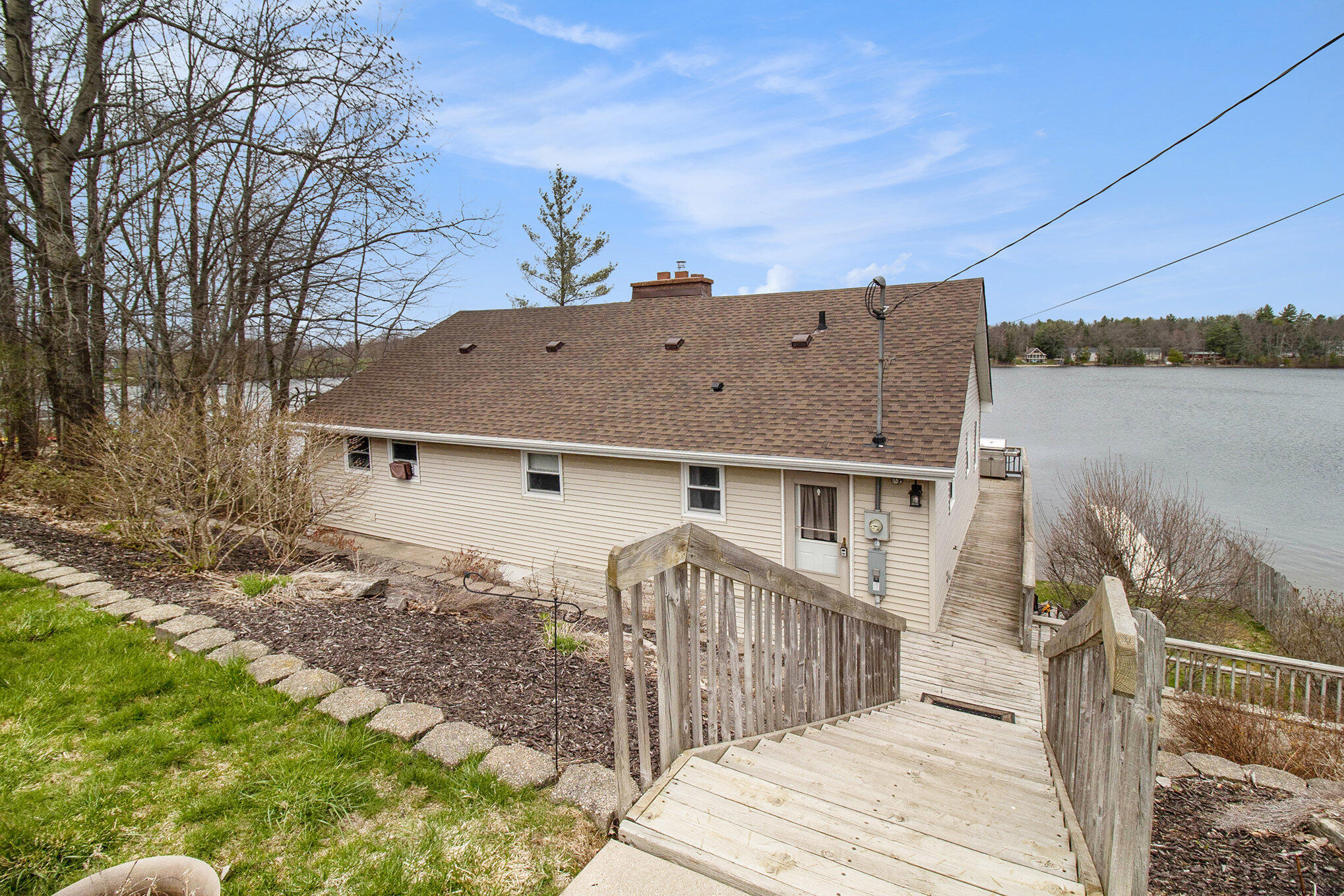 8644 Lyman Road Kaleva, MI 49645 - Photo 8 of 35 Stairs to house