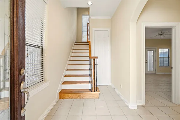 a view of entryway with wooden floor