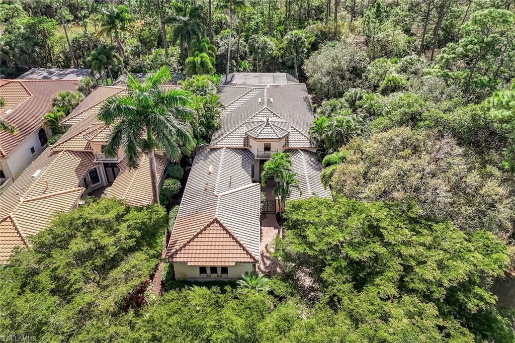18051 Lagos Way Naples, FL 34110 - Photo 34 of 35 an aerial view of residential house with outdoor space and trees all around