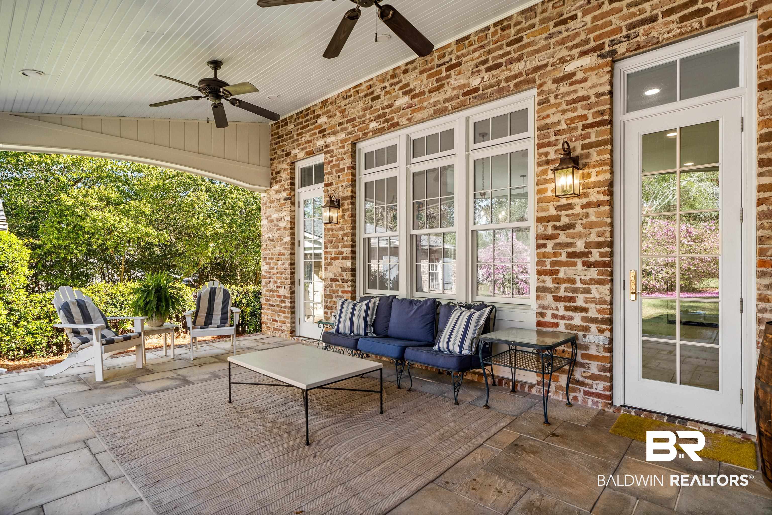 141 Myrtlewood Lane Mobile, AL 36608 - Photo 35 of 44 View of patio / terrace featuring an outdoor hangout area and a ceiling fan