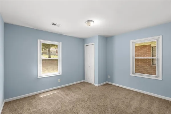 an empty room with a window