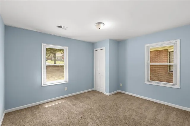 an empty room with a window