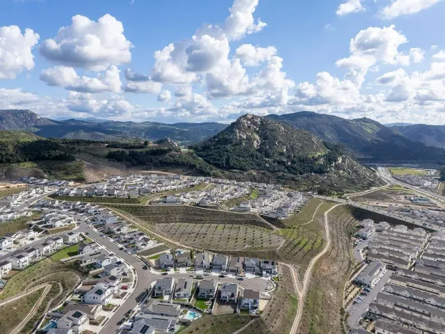 an aerial view of a city