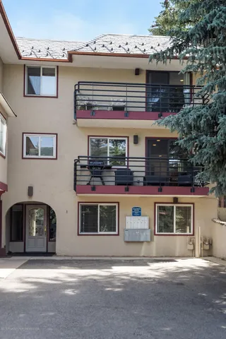 a front view of a building