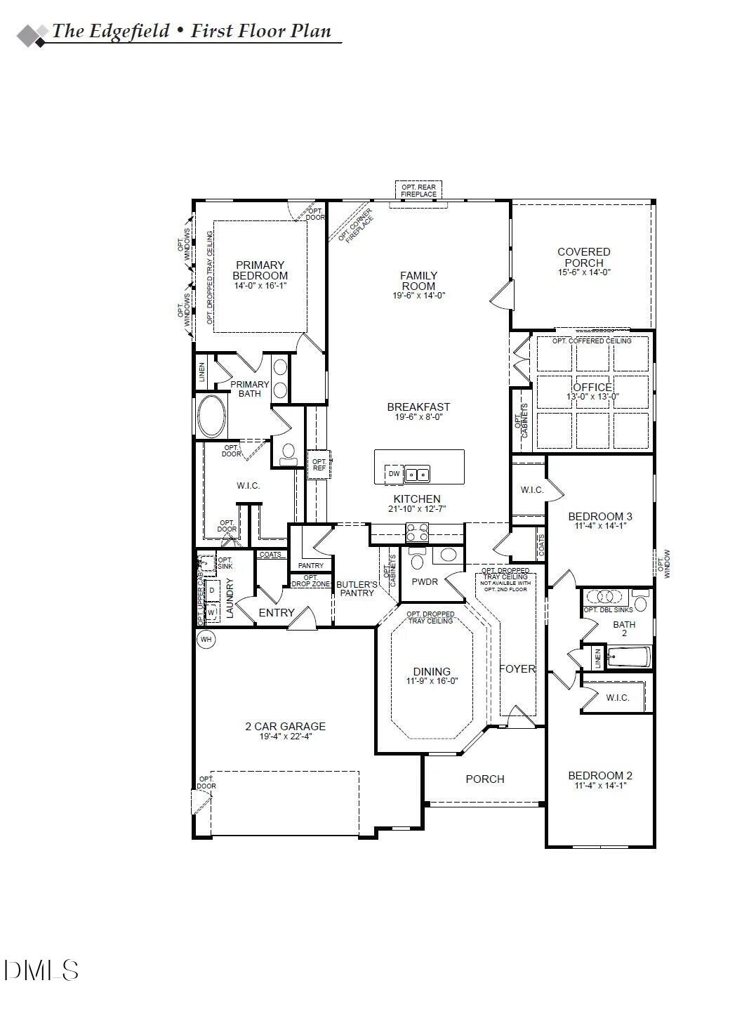 4 Tallulah Loop Cedar Grove, NC 27231 - Photo 12 of 13 1st Floor Plan Edgefield